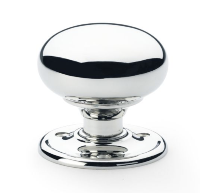 Set Alexander and Wilks Polished Chrome 51mm Kershaw Mortice / Rim Door Knob