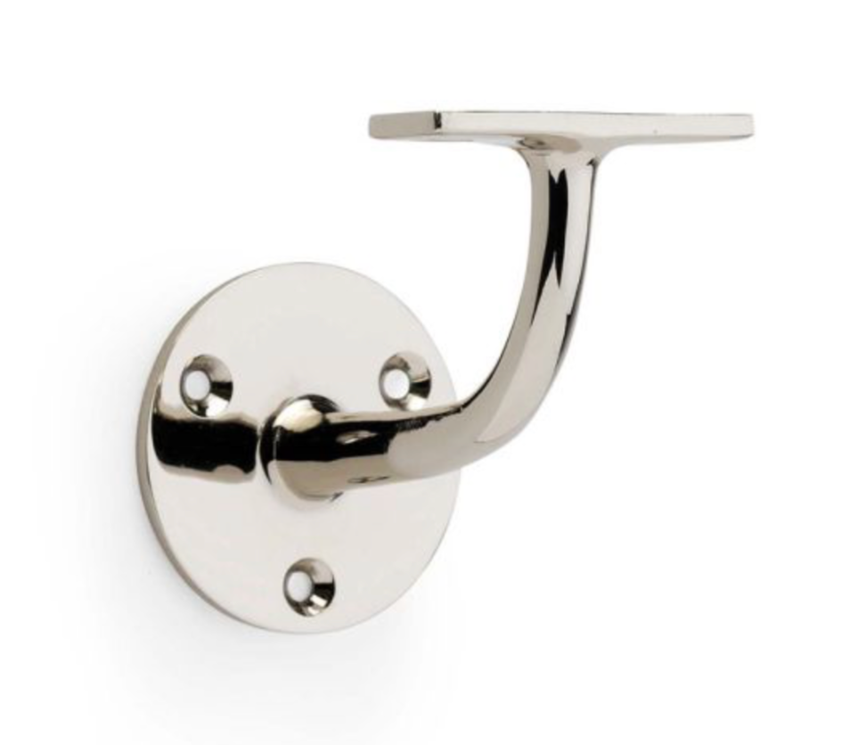 Alexander and Wilks 80mm Polished Nickel Handrail Bracket | AW750PN