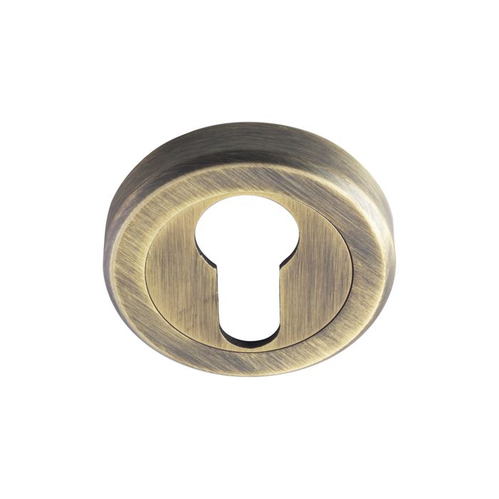 Serozetta Antique Brass 51mm Euro Profile Round Cylinder Escutcheon | SZM001AB