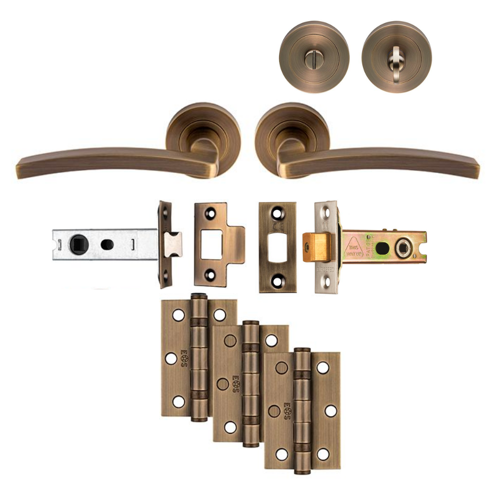 Antique Brass Tavira Bathroom Pack - Ultimate Door Pack