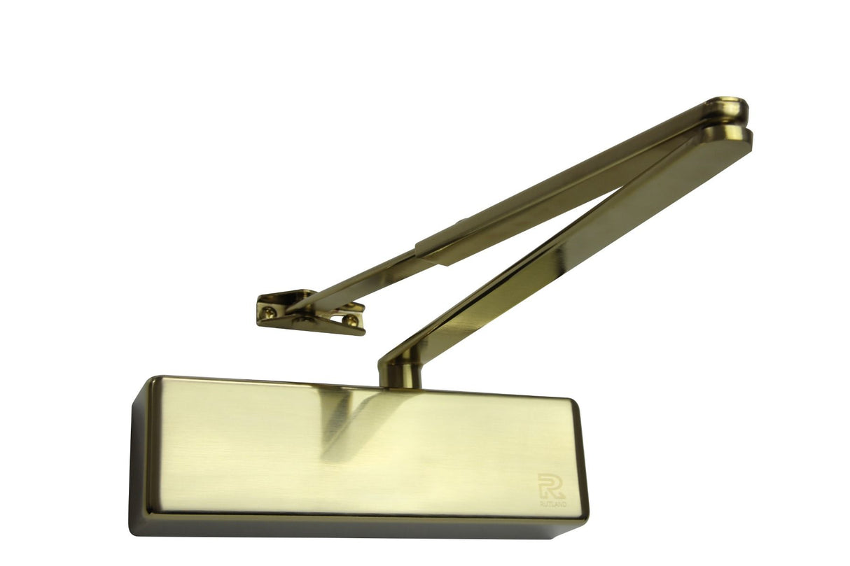 Rutland Satin Brass Contract Overhead Door Closer | TS.3204 SB (11953)