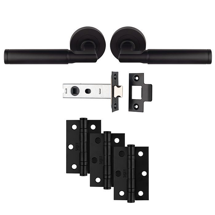 Matt Black Belas Latch Pack - Ultimate Door Pack
