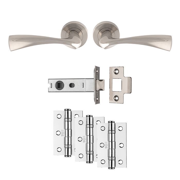 Satin Nickel Sintra Latch Pack - Ultimate Door Pack