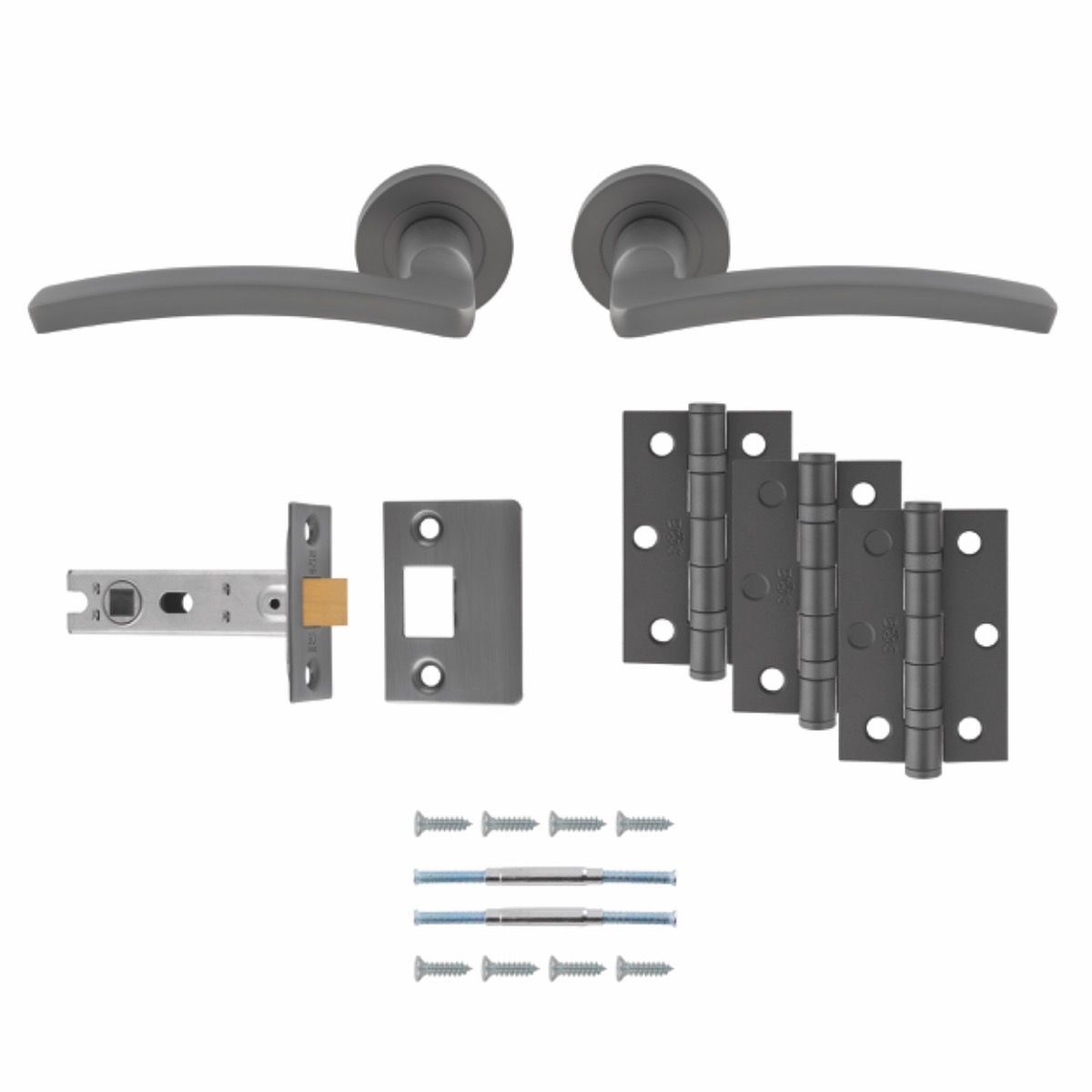 Anthracite Tavira Latch Pack - Ultimate Door Pack