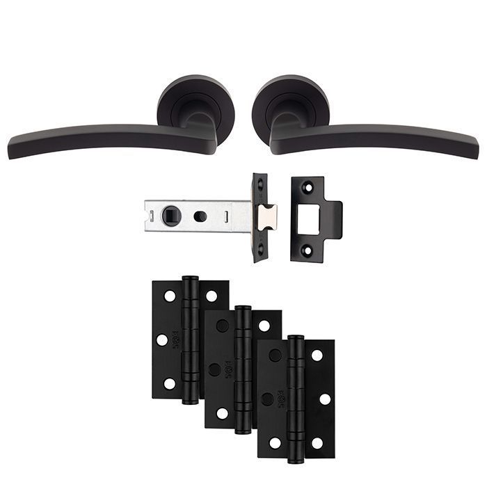Matt Black Tavira Latch Pack - Ultimate Door Pack