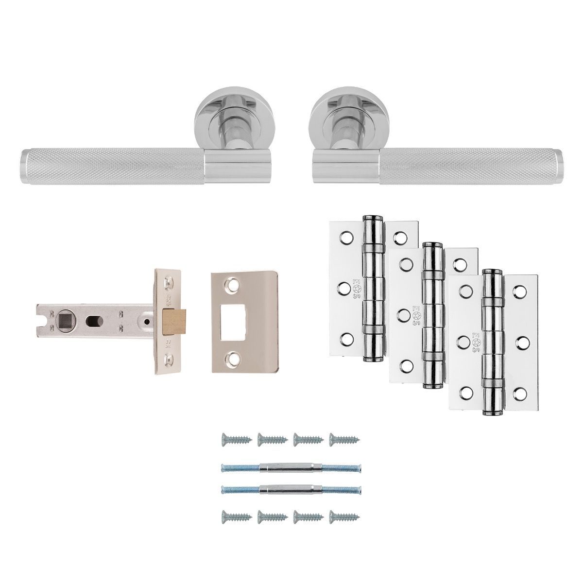Polished Chrome Lagos Latch Pack - Ultimate Door Pack