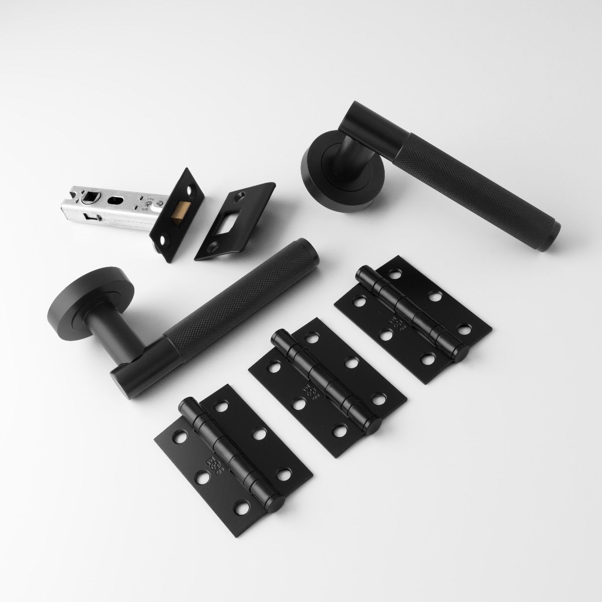 Matt Black Lagos Latch Pack - Ultimate Door Pack