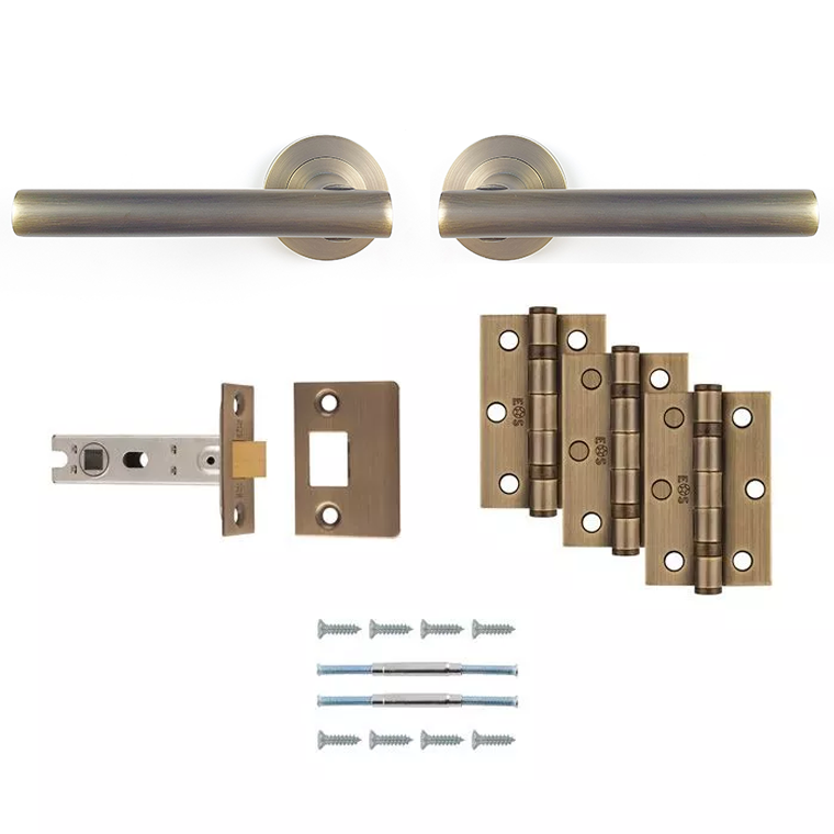 Antique Brass Faro Latch Pack - Ultimate Door Pack