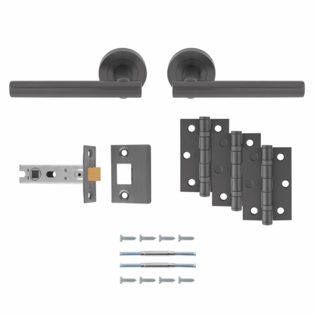 Anthracite Faro Latch Pack - Ultimate Door Pack
