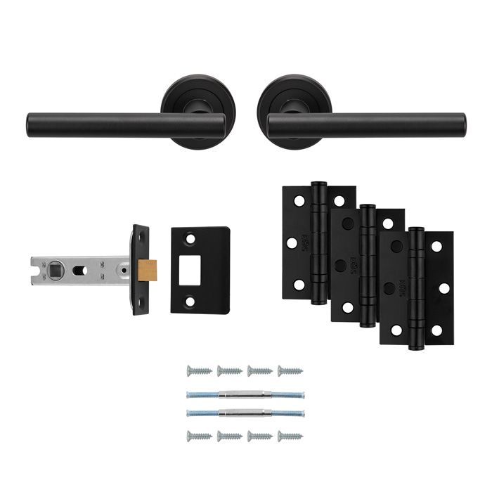 Matt Black Faro Latch Pack - Ultimate Door Pack