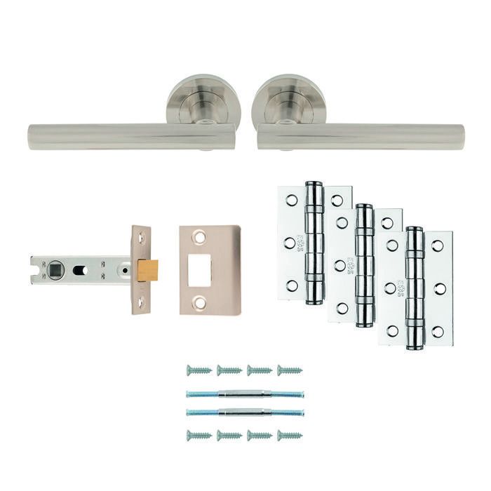 Satin Nickel Faro Latch Pack - Ultimate Door Pack