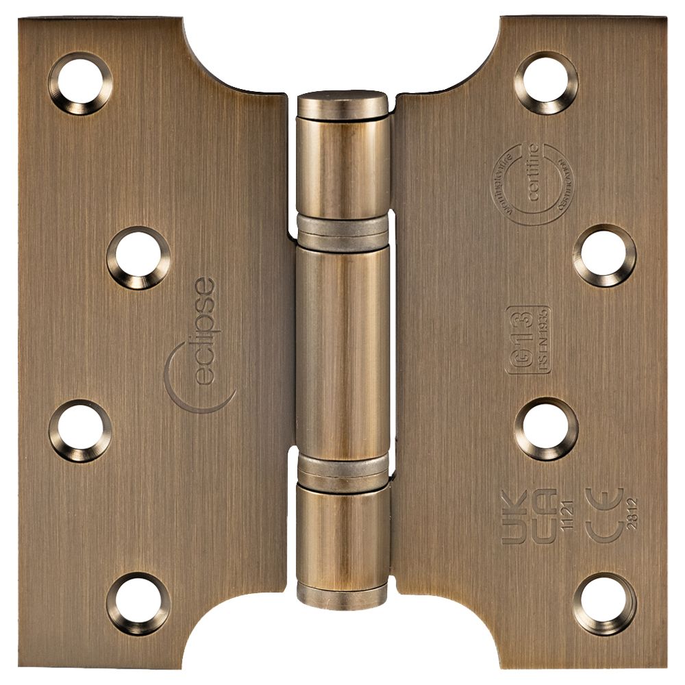 Eclipse 102x51x102mm (4") Antique Brass Parliament Fire Rated Hinge | 14989MAB