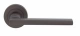 Set Matt Bronze Trentino Lever Furniture on round rose | EUL030MBRZ