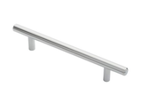 Polished Chrome Steel T Bar Cabinet Handle 128mm c/c | FTD445BCP