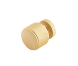 Burlington Satin Brass Piccadilly Knurled Cupboard Knob | BUR400SB