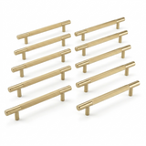 Pack 10 x Satin Brass Linear T Bar Pull Handle - 160mm c/c  |  IXC710CSB
