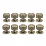 Pack 10 x Antique Brass Linear Cupboard Knob - 34mm dia.  |  IXC713AB