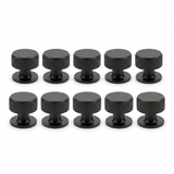 Pack 10 x Matt Black Linear Cupboard Knob - 34mm dia.  |  IXC713MB