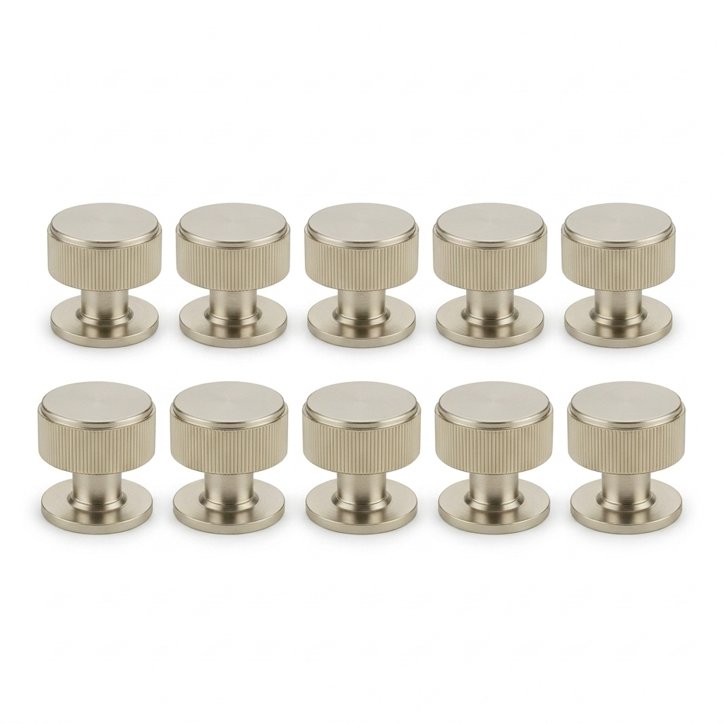 Pack 10 x Satin Nickel Linear Cupboard Knob - 34mm dia.  |  IXC713SN