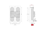Ceam Bronze 130mm 3D Concealed Hinge 1230 | CI001230BRO00