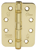 Eclipse Polished Brass 102mm (4")  Grade 11 Radius Steel BB Hinges  | 14106