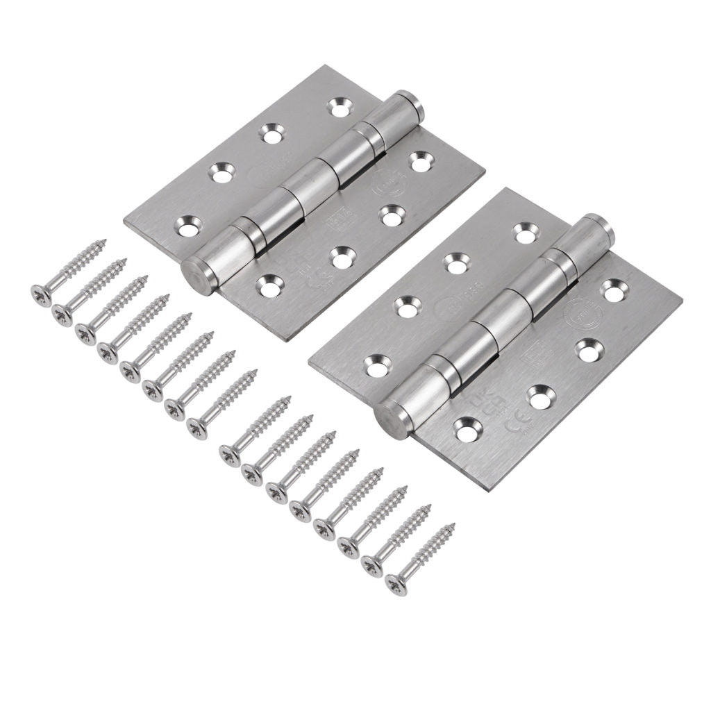 Eclipse Satin Stainless 102mm 4" Square Grade 14 BB Hinges  | 14335