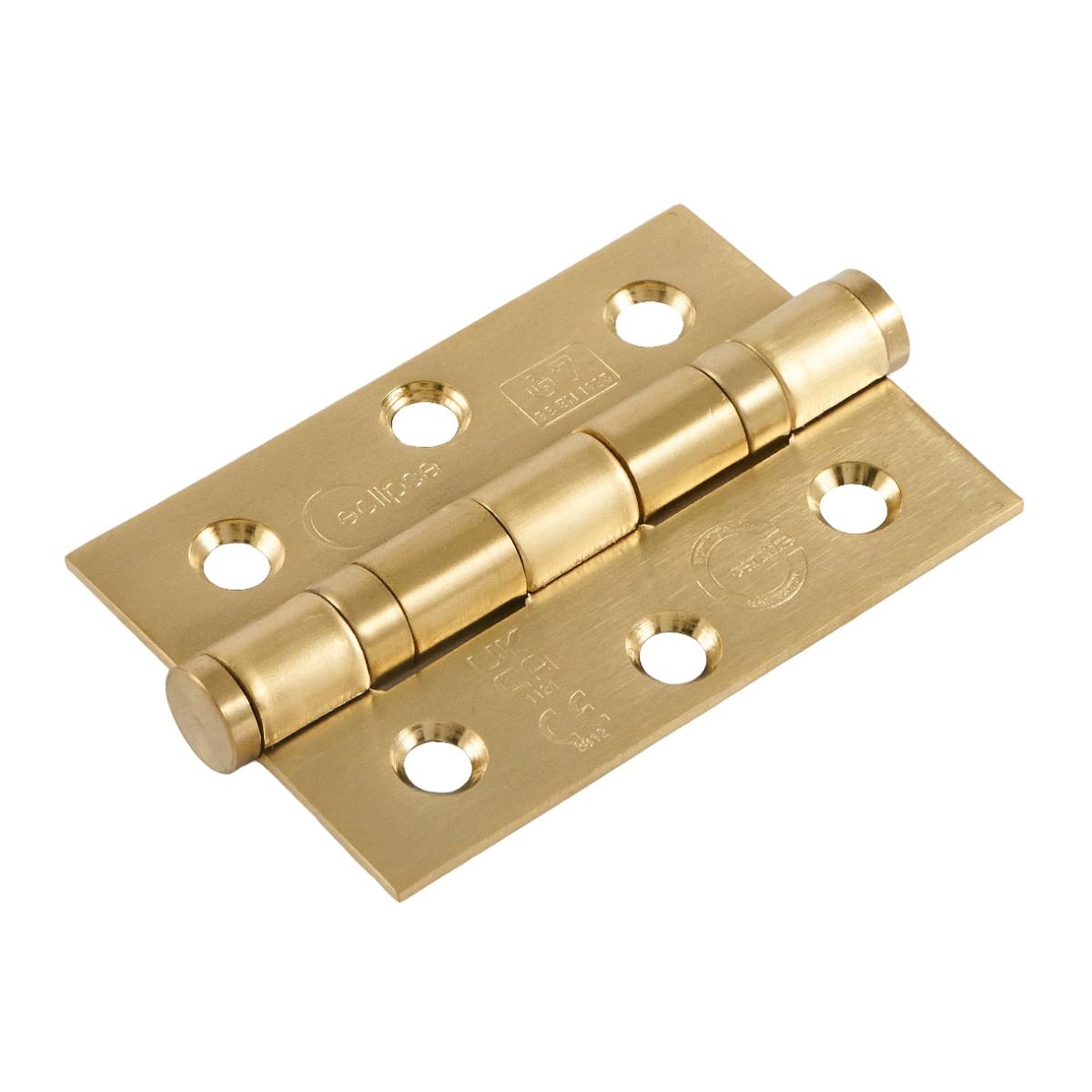 Eclipse Pair Satin Brass 76mm (3" ) Grade 7 Ball Bearing Hinges  | 14852SB