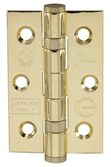 Eclipse Polished Brass 76mm 3" Grade 7 Ball Bearing Hinges  | 14885