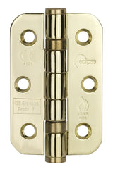 Eclipse Polished Brass 76mm Grade 7 Radius BB Hinges  | 14907