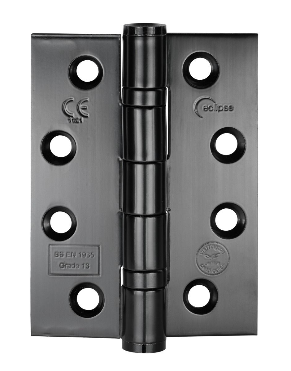 Eclipse Matt Black 102mm 4" Grade 13 BB Hinges  | 14920