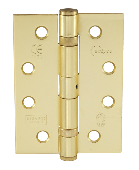Eclipse Polished Brass 102mm (4")  Grade 11 Steel BB Hinges  | 14933
