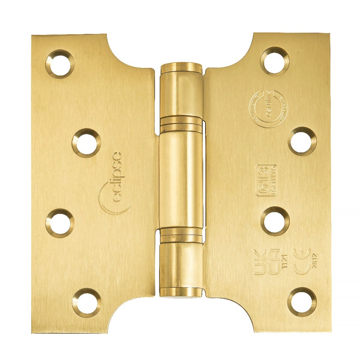 Eclipse 102x51x102mm (4") Satin Brass Parliament Fire Rated Hinge | 14989SBP