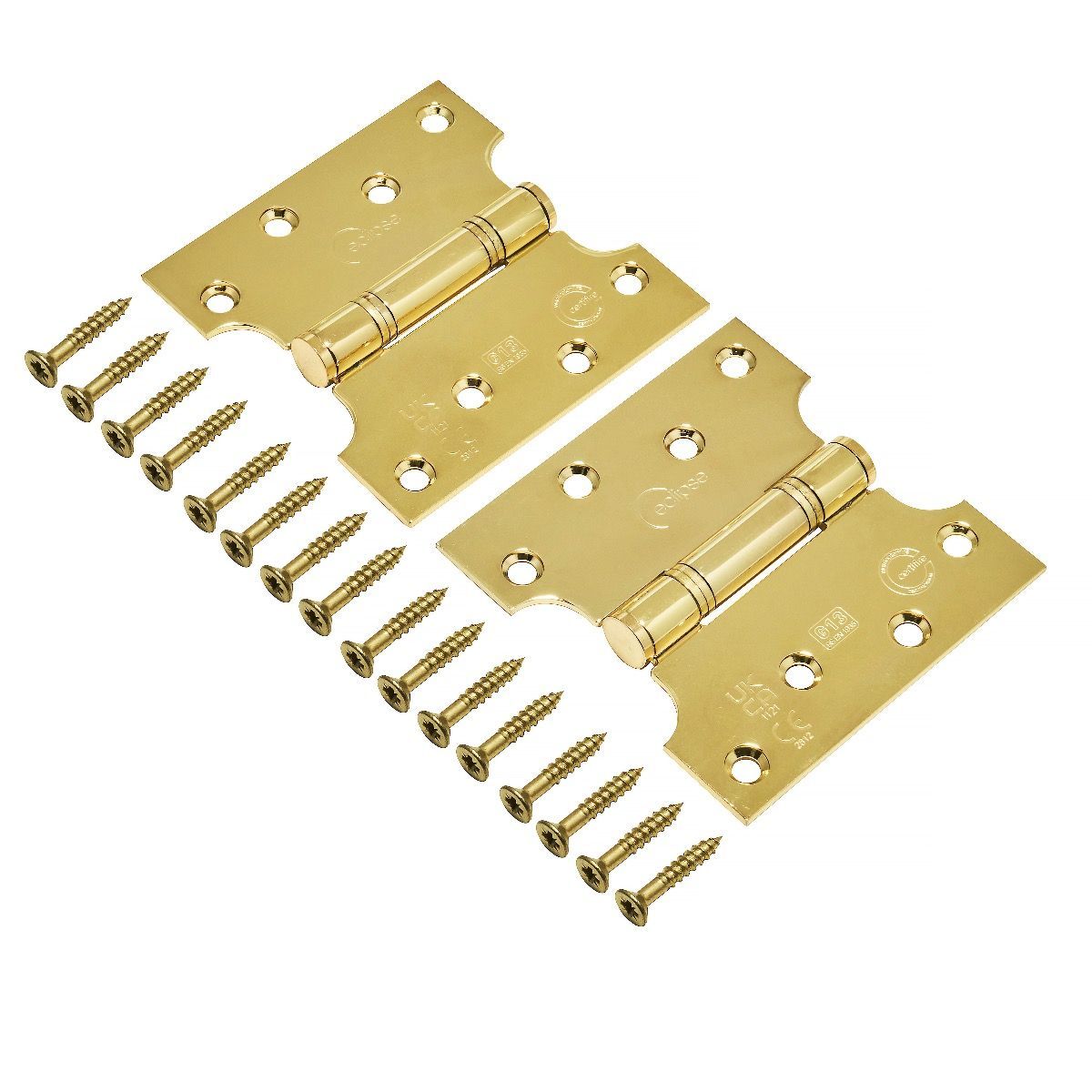 Eclipse 102x51x102mm (4") Polished Brass Fire Rated Parliament Hinge | 14991