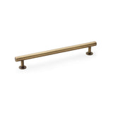 A&W Antique Brass Round T Bar Cupboard Pull Handle c/c 192mm | AW814-192-AB