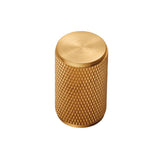 Satin Brass 30mm Knurled Knob | FTD702SB