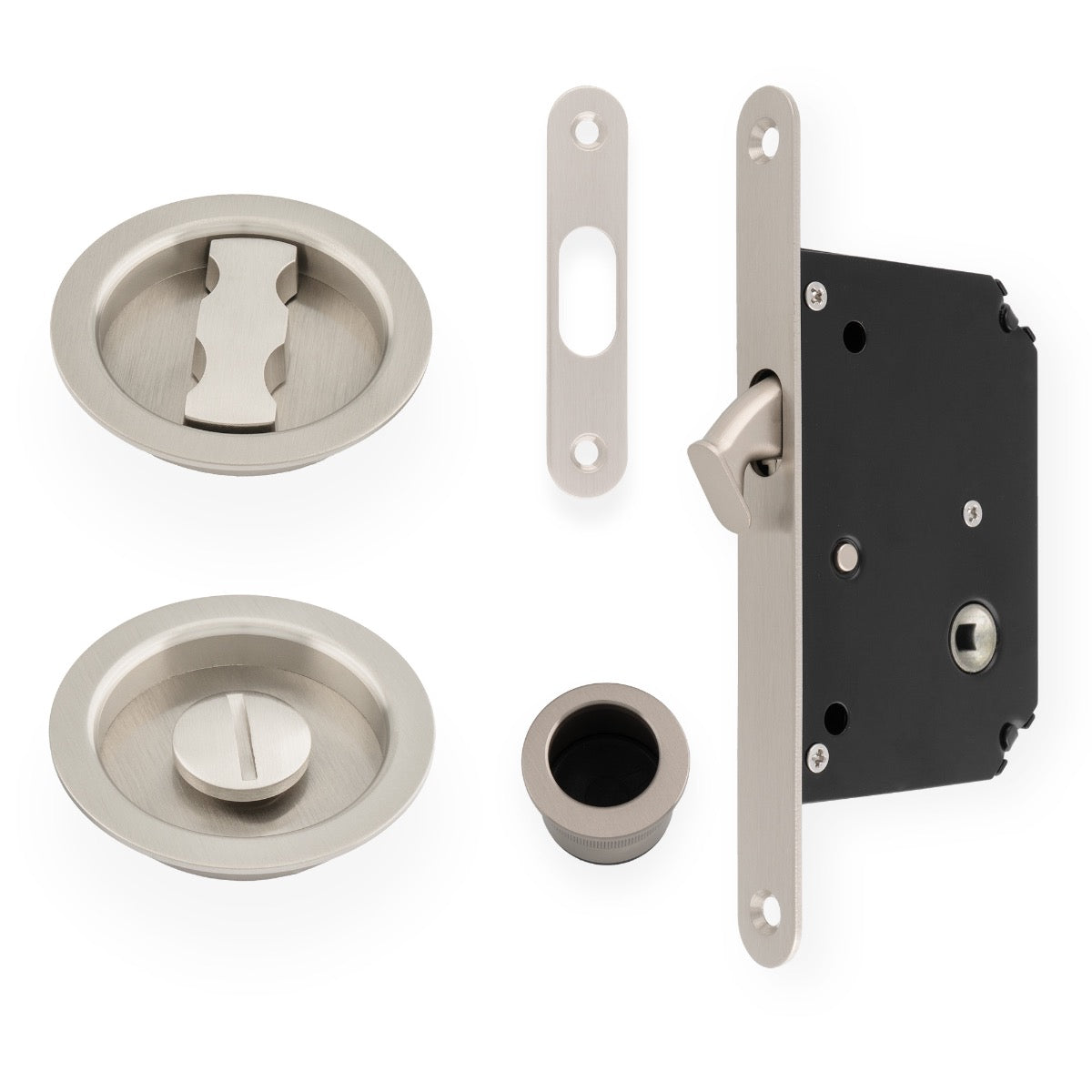 AW Satin Nickel Sliding Door Locking Kit | AW110RSN