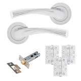 Eclipse Freestyle Polished Chrome Monza Latch Door Pack | 102x76mm (4") Hinge  |  22141