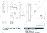 AW Satin Brass PVD Sliding Door Locking Kit | AW110RSBPVD
