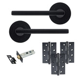 Eclipse Freestyle Matt Black Auriga Latch Door Pack | 102x67mm (4")  Hinge  |  22222