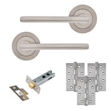 Eclipse Freestyle Satin Nickel Auriga Latch Door Pack | 102x67mm (4")  Hinge  |  22223