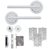 Eclipse Freestyle Polished Chrome Auriga Bathroom Door Pack | 102x67mm (4")  Hinge  |  22231