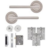 Eclipse Freestyle Satin Nickel Auriga Bathroom Door Pack | 102x67mm (4")  Hinge  |  22233