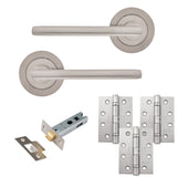 Eclipse Freestyle Satin Nickel Auriga Latch Door Pack | 102x76mm (4") Hinge  |  22243