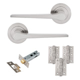 Eclipse Freestyle Satin Nickel Monte Latch Door Pack | 76x51mm (3") Hinge  |  22303