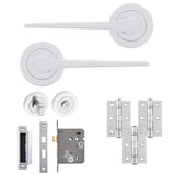 Eclipse Freestyle Polished Chrome Monte Bathroom Door Pack | 76x51mm (3") Hinge  |  22311