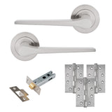 Eclipse Freestyle Satin Nickel Monte Latch Door Pack | 102x67mm (4")  Hinge  |  22323