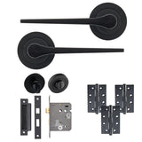 Eclipse Freestyle Matt Black Monte Bathroom Door Pack | 102x67mm (4")  Hinge  |  22332