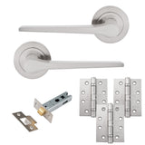 Eclipse Freestyle Satin Nickel Monte Latch Door Pack | 102x76mm (4") Hinge  |  22343