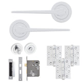 Eclipse Freestyle Polished Chrome Monte Bathroom Door Pack | 102x76mm (4") Hinge  |  22351