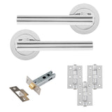 Eclipse Freestyle Polished Chrome Corvette Latch Door Pack | 76x51mm (3") Hinge  |  22401
